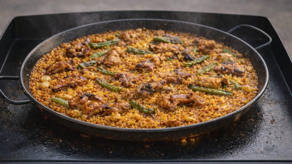 Paella en plancha