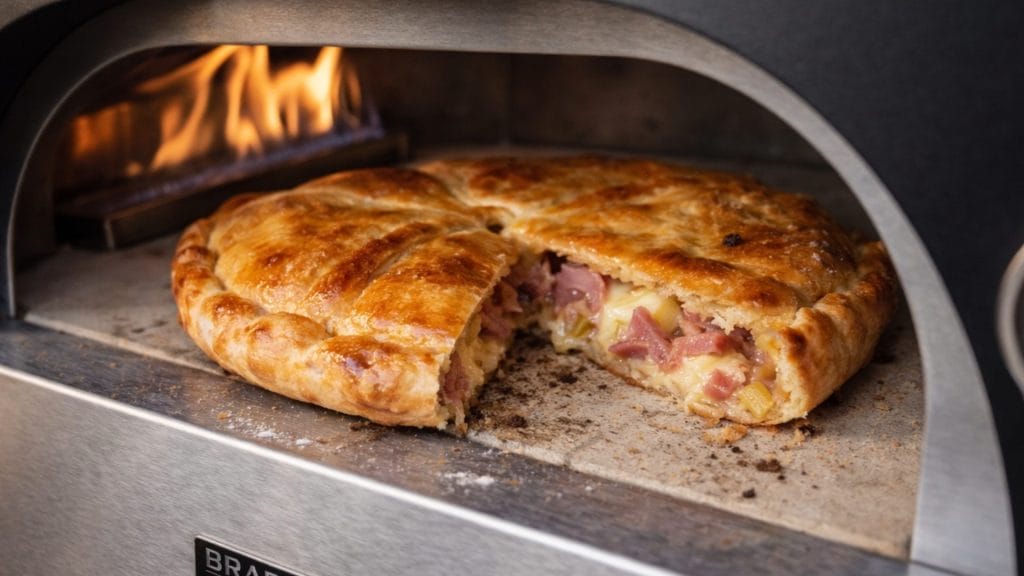 Horno de pizza con empanada